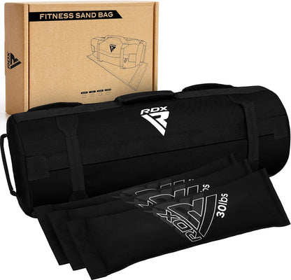 Sandbag for Fitness Weights Training, Unfilled Power Bags with Handles, 5-200 LBs Adjustable Weighted Slam Bag for Strength Powerlifting Running Heavy Workout Home Gym Exercise, Sold AS UNFILLED