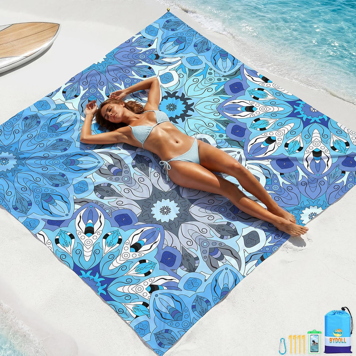 Beach Blanket Waterproof Sandproof Large 78''X81''/10'X9' Beach Towel Mat
