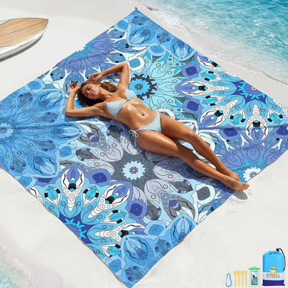 Beach Blanket Waterproof Sandproof Large 78''X81''/10'X9' Beach Towel Mat