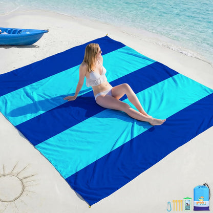Beach Blanket Waterproof Sandproof Large 78''X81''/10'X9' Beach Towel Mat