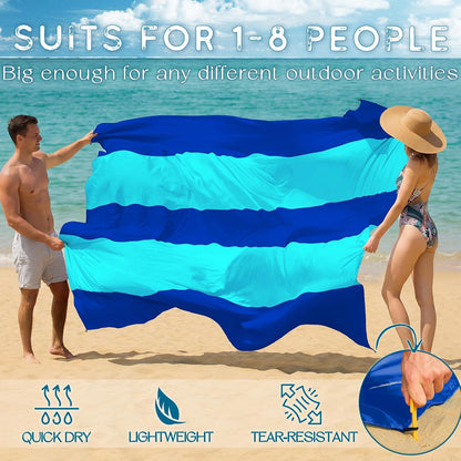 Beach Blanket Waterproof Sandproof Large 78''X81''/10'X9' Beach Towel Mat
