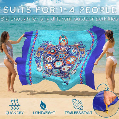 Beach Blanket Waterproof Sandproof Large 78''X81''/10'X9' Beach Towel Mat