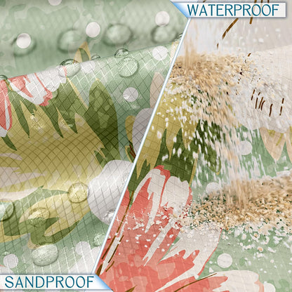 Beach Blanket Waterproof Sandproof Large 78''X81''/10'X9' Beach Towel Mat