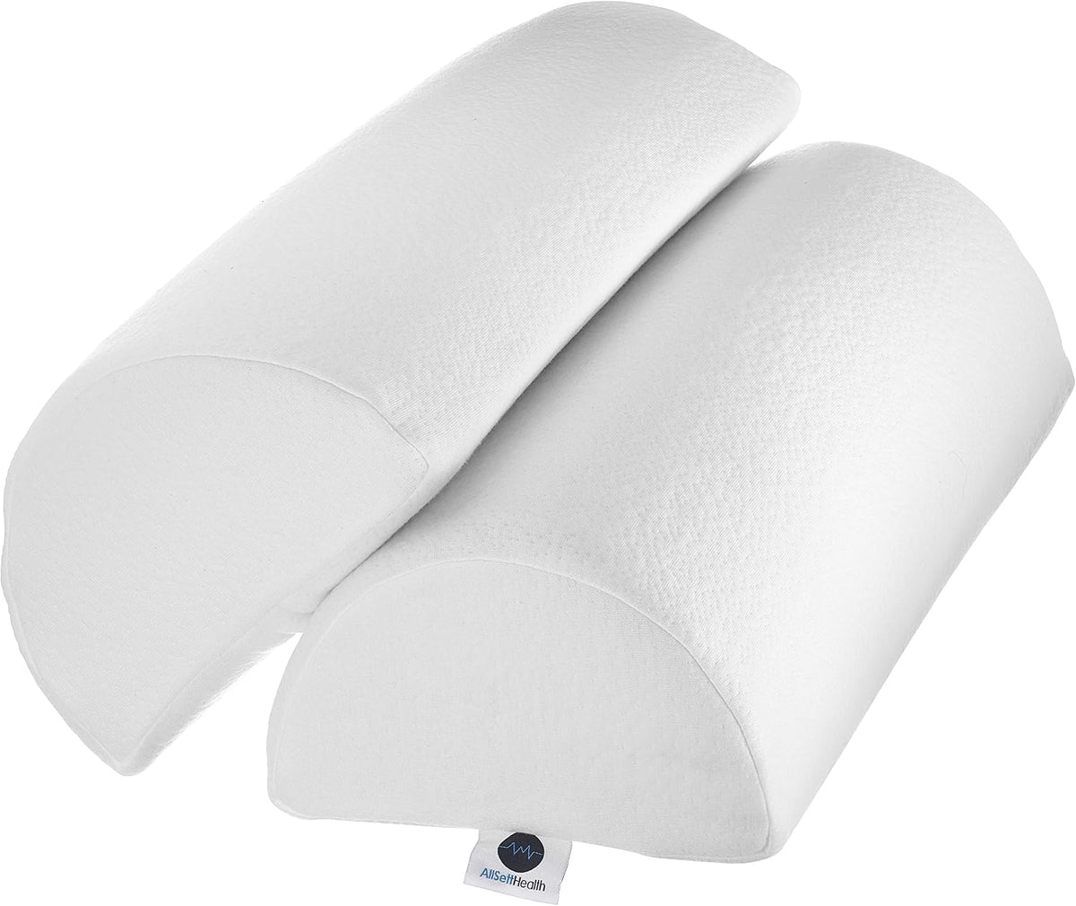 2 Pack Half Moon Bolster Pillow for Legs - Knee Pillow for Back Sleeping