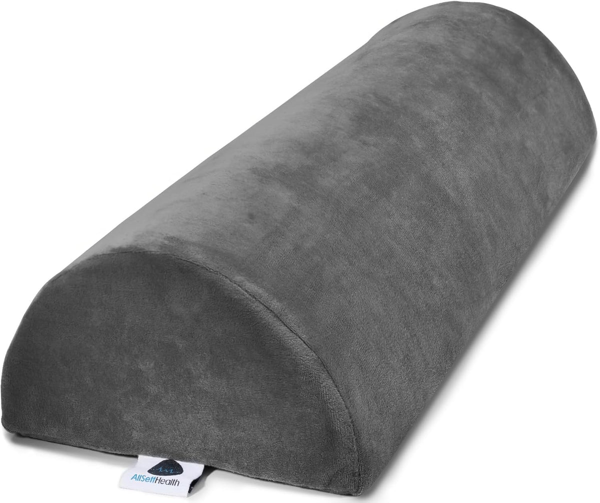 2 Pack Half Moon Bolster Pillow for Legs - Knee Pillow for Back Sleeping