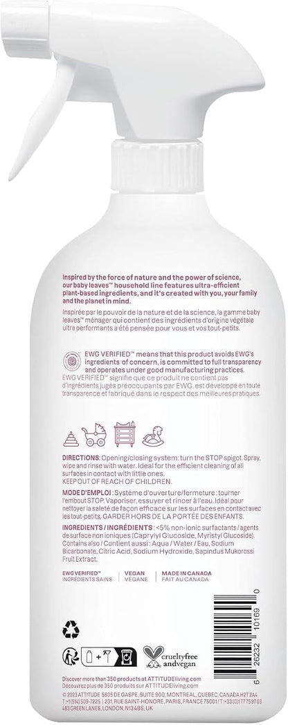 Baby & Kids Toy Cleaner Spray, EWG Verified, Unscented, 27 fl oz