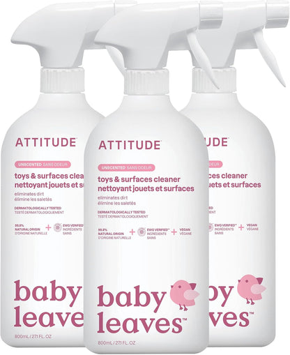 Baby & Kids Toy Cleaner Spray, EWG Verified, Unscented, 27 fl oz