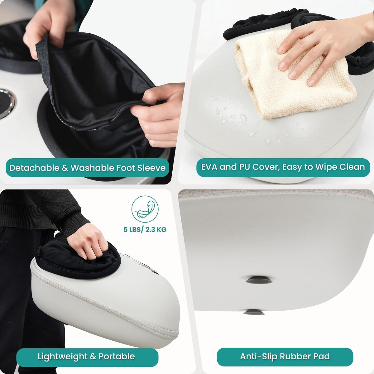 Shiatsu Foot Massager with Heat [2026 Upgraded], 3 Modes Deep Kneading Therapy Air Compression, Feet Massage for Plantar Fasciitis, Relaxation Gifts for Men Women Mom Dad Birthday