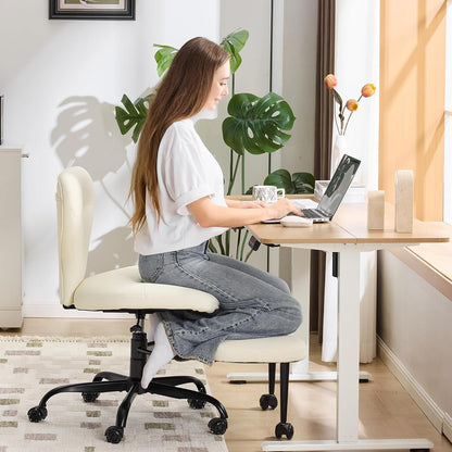 Ergonomic Cross Legged Office Chair, Home Office Desk Chair