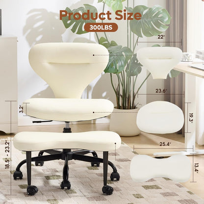 Ergonomic Cross Legged Office Chair, Home Office Desk Chair