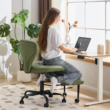 Ergonomic Cross Legged Office Chair, Home Office Desk Chair