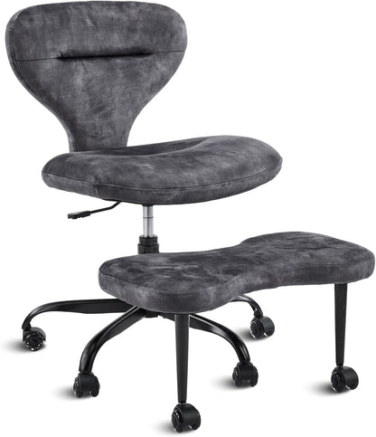 Ergonomic Cross Legged Office Chair, Home Office Desk Chair