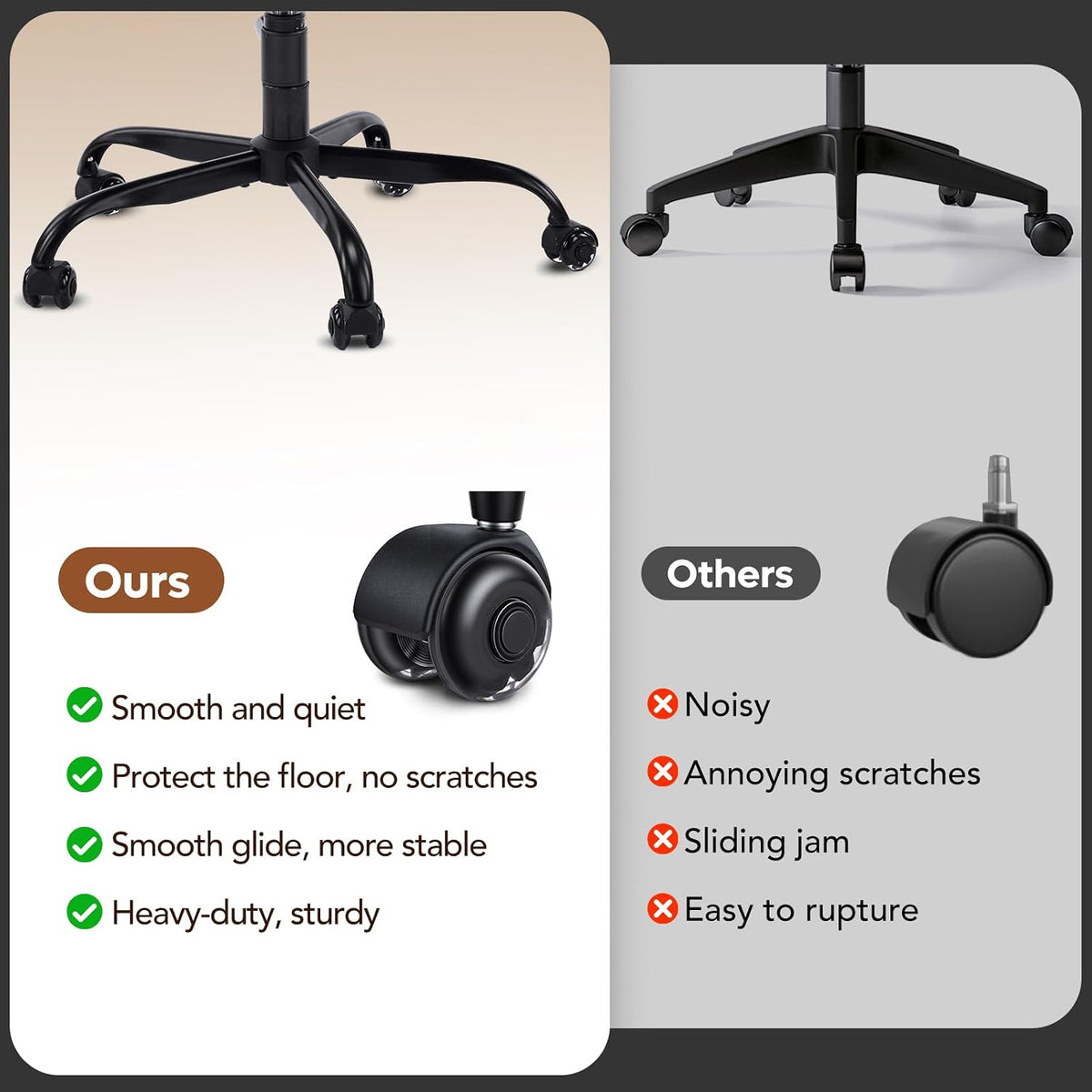 Ergonomic Cross Legged Office Chair, Home Office Desk Chair