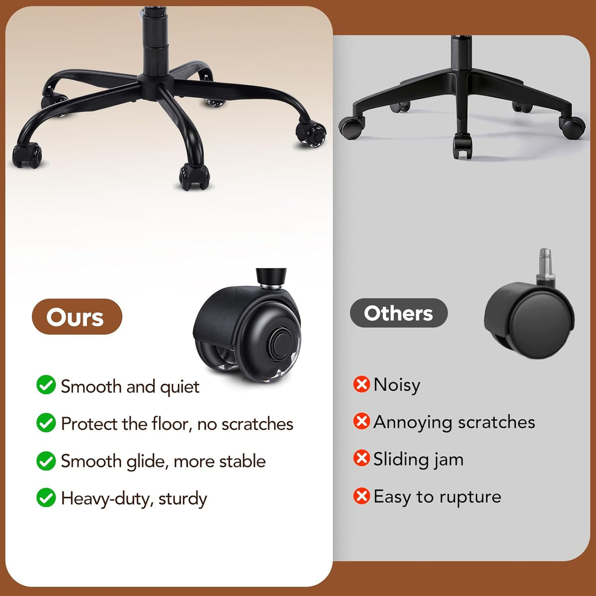 Ergonomic Cross Legged Office Chair, Home Office Desk Chair