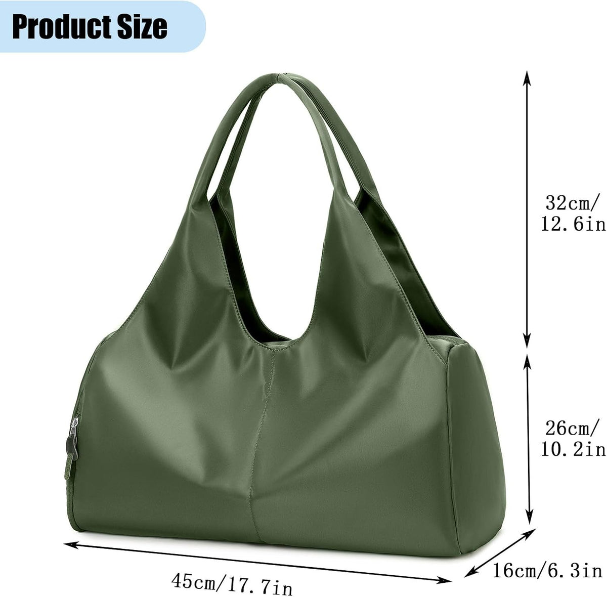Gym Bag For Women With Shoes Compartment & Wet Dry