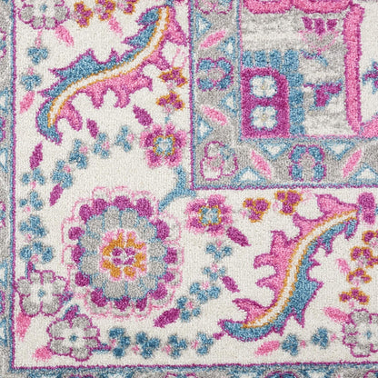 Nourison Home Passion Teal Multicolor 9' x 12' Area Rug - Easy Clean, Non Shedding, Bed Room, Living Room, Dining Room, Kitchen (9' x 12')