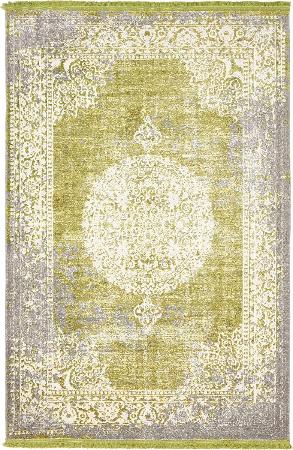 Unique Loom New Classical Collection Area Rug - Olwen (4'Round, Purple/ Gray)