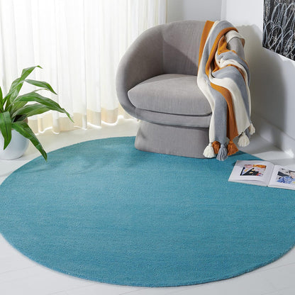 SAFAVIEH Himalaya Collection 6' Round Black HIM610C Handmade Premium Wool Area Rug
