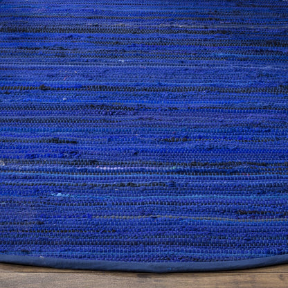 SAFAVIEH Area Rug 3x5 - Rag Rug Collection - Blue & Multi, Handmade Cotton, Boho Stripe Pattern, Ideal for Entryway, Living Room, Bedroom, Dining Space (RAR130B)