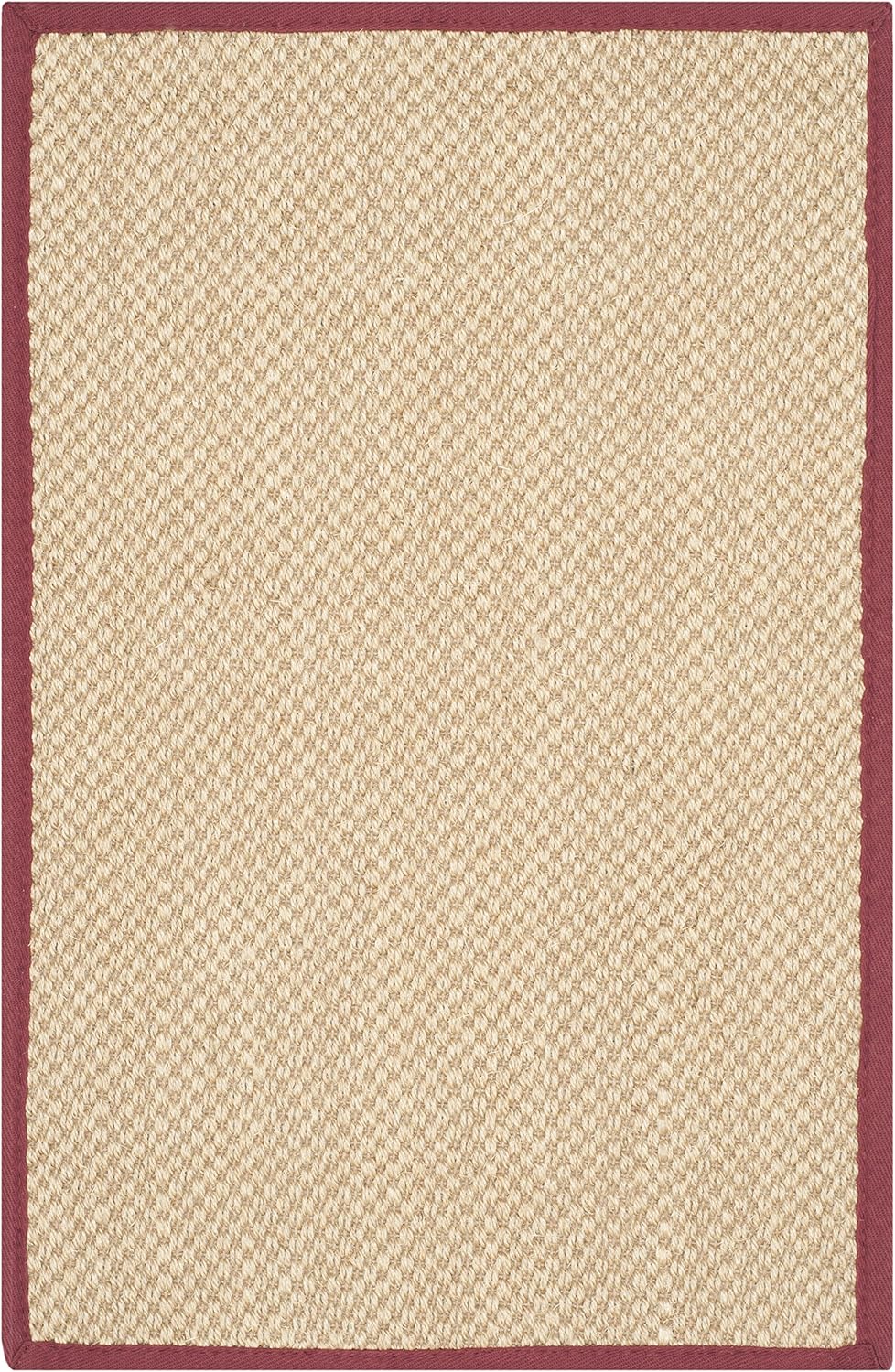 SAFAVIEH Area Rug 11x15 - Natural Fiber Collection - Large - Maize & Linen Color, Sisal, Woven Design with Border (NF141B) - Colors A