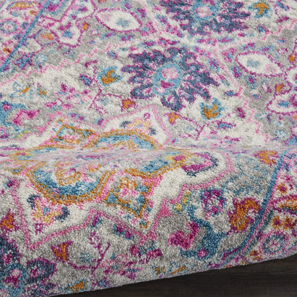 Nourison Home Passion Teal Multicolor 9' x 12' Area Rug - Easy Clean, Non Shedding, Bed Room, Living Room, Dining Room, Kitchen (9' x 12')