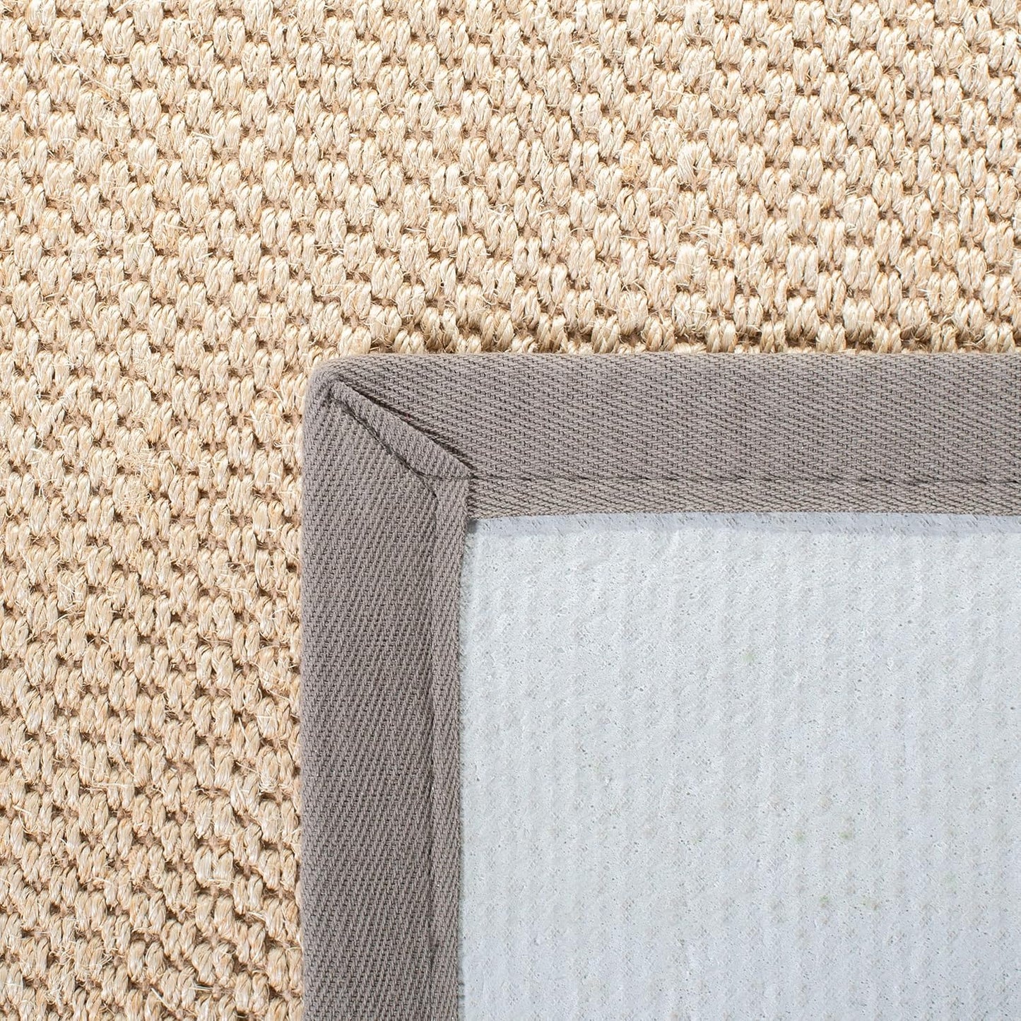 SAFAVIEH Area Rug 11x15 - Natural Fiber Collection - Large - Maize & Linen Color, Sisal, Woven Design with Border (NF141B) - Colors A