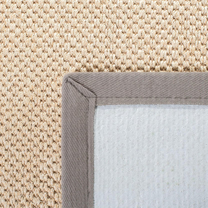 SAFAVIEH Area Rug 11x15 - Natural Fiber Collection - Large - Maize & Linen Color, Sisal, Woven Design with Border (NF141B) - Colors A