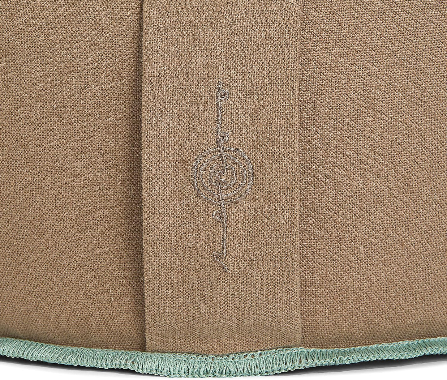 Organic Round Meditation Cushion by renoo - Durable Comfortable Cotton, Linen, Hemp - Modern Zafu - Buckwheat Floor Pillow Yoga Bolster in 15 Colors Removable Cover - 15 inches - Vanilla