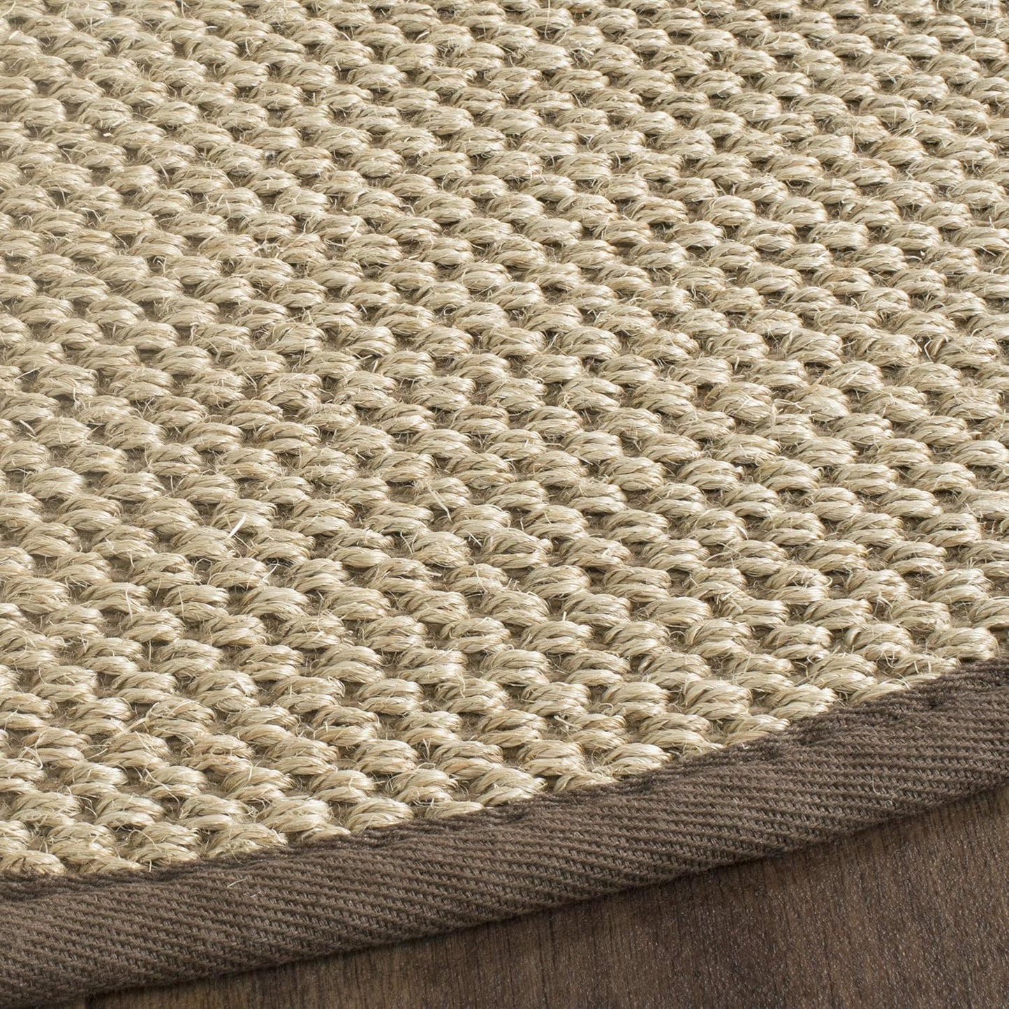 SAFAVIEH Area Rug 11x15 - Natural Fiber Collection - Large - Maize & Linen Color, Sisal, Woven Design with Border (NF141B) - Colors A