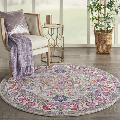 Nourison Home Passion Teal Multicolor 9' x 12' Area Rug - Easy Clean, Non Shedding, Bed Room, Living Room, Dining Room, Kitchen (9' x 12')
