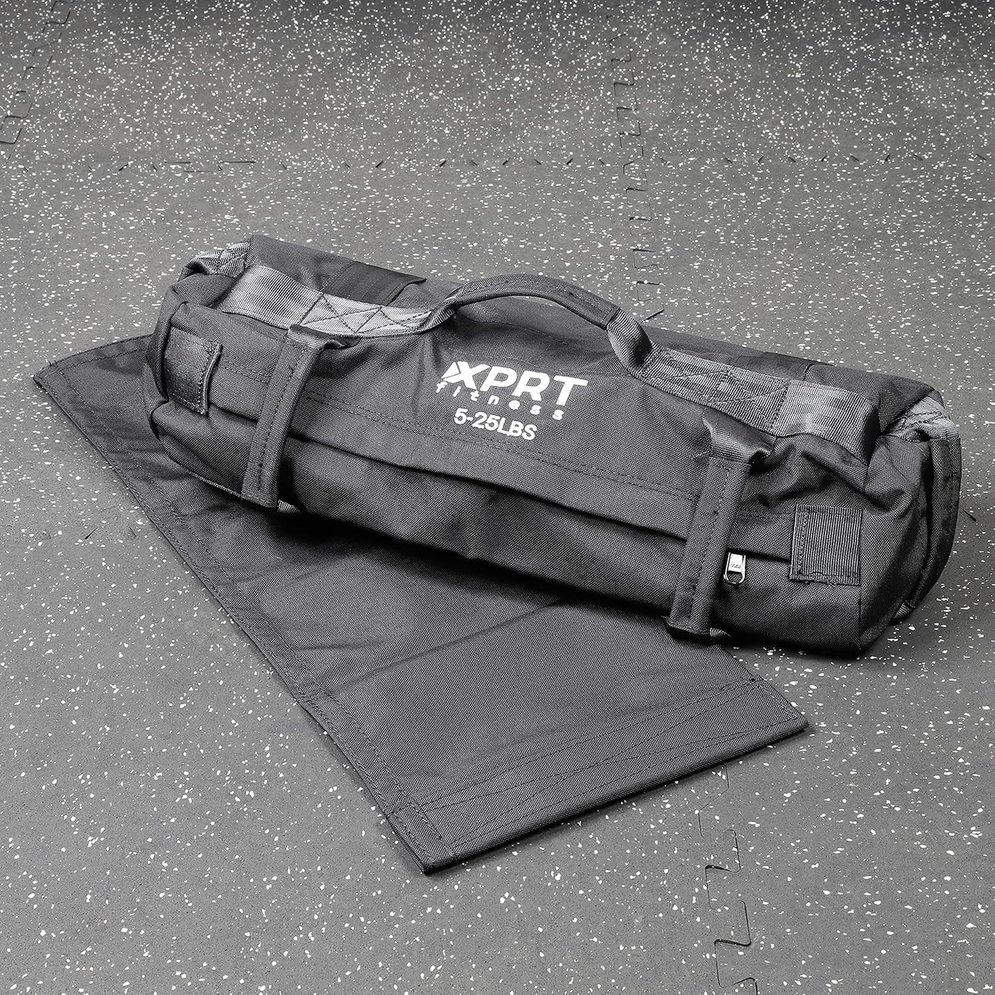 XPRT Fitness Workout Sandbag for Heavy Duty Workout Cross Training 7 Multi-positional Handles - Color Army Green/Black/Camo