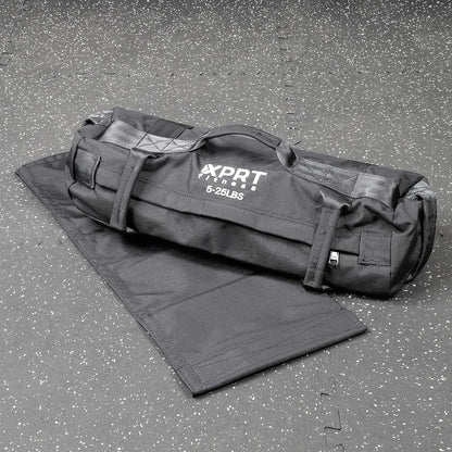 XPRT Fitness Workout Sandbag for Heavy Duty Workout Cross Training 7 Multi-positional Handles - Color Army Green/Black/Camo