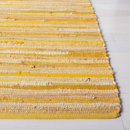 SAFAVIEH Area Rug 3x5 - Rag Rug Collection - Blue & Multi, Handmade Cotton, Boho Stripe Pattern, Ideal for Entryway, Living Room, Bedroom, Dining Space (RAR130B)
