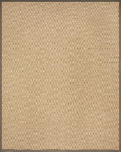 SAFAVIEH Area Rug 11x15 - Natural Fiber Collection - Large - Maize & Linen Color, Sisal, Woven Design with Border (NF141B) - Colors B