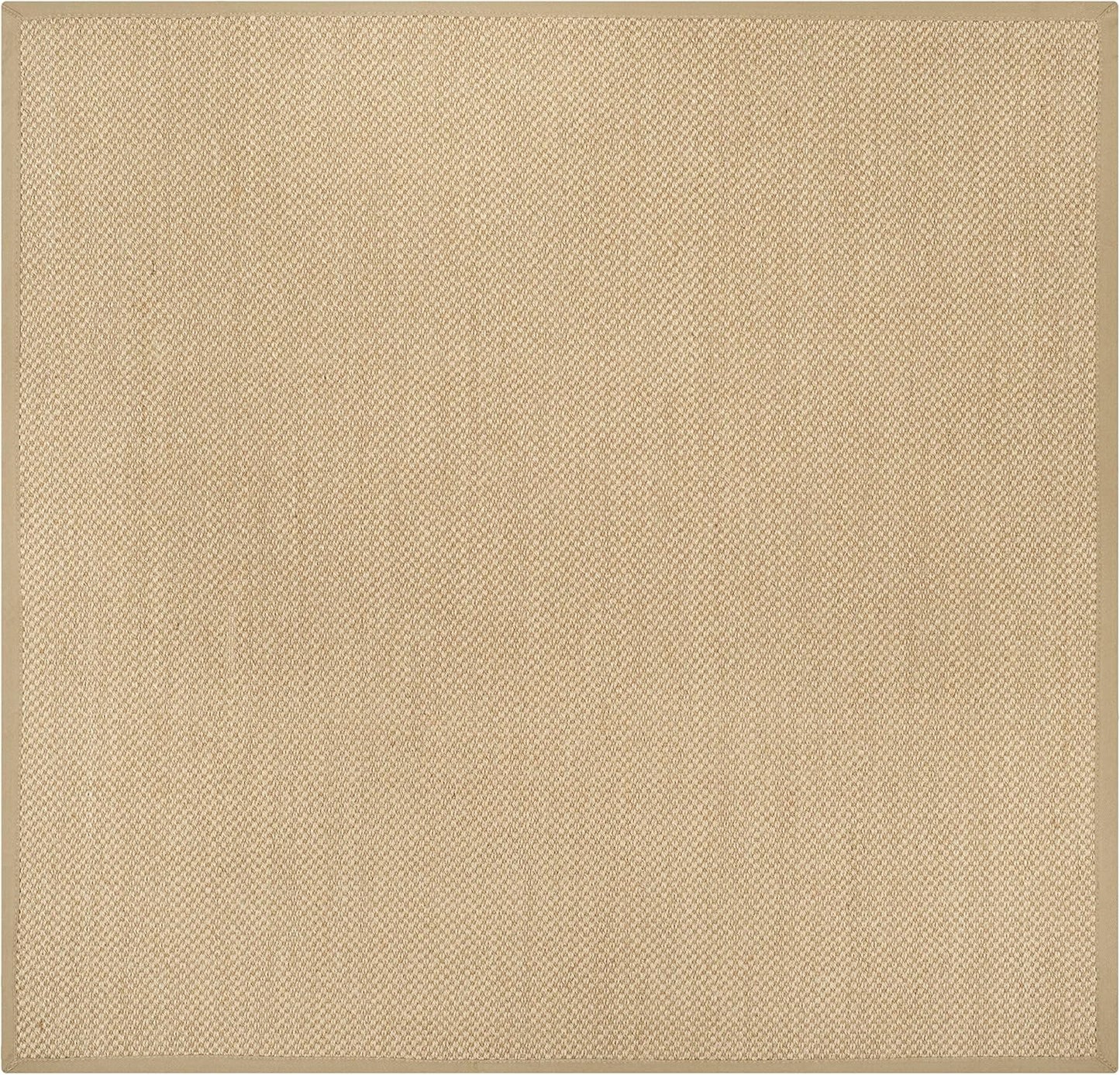 SAFAVIEH Area Rug 11x15 - Natural Fiber Collection - Large - Maize & Linen Color, Sisal, Woven Design with Border (NF141B) - Colors B