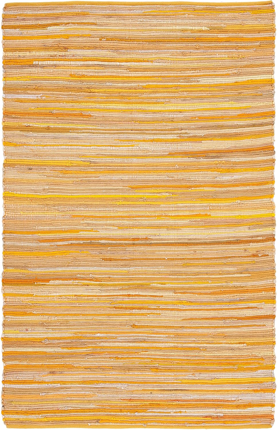 SAFAVIEH Area Rug 3x5 - Rag Rug Collection - Blue & Multi, Handmade Cotton, Boho Stripe Pattern, Ideal for Entryway, Living Room, Bedroom, Dining Space (RAR130B)