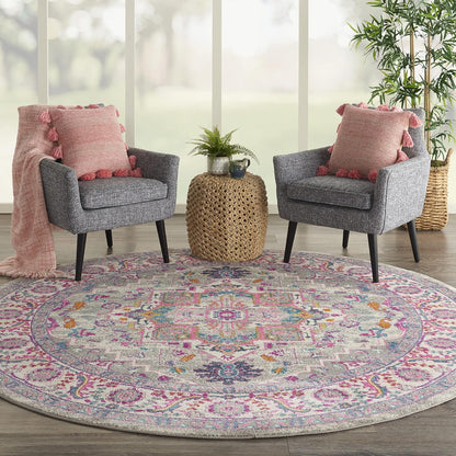 Nourison Home Passion Teal Multicolor 9' x 12' Area Rug - Easy Clean, Non Shedding, Bed Room, Living Room, Dining Room, Kitchen (9' x 12')