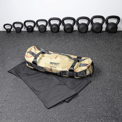 XPRT Fitness Workout Sandbag for Heavy Duty Workout Cross Training 7 Multi-positional Handles - Color Army Green/Black/Camo