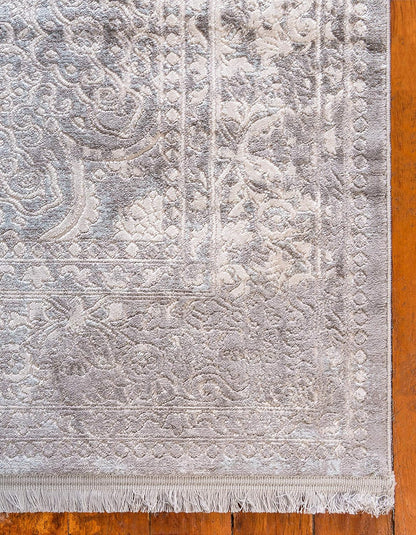 Unique Loom New Classical Collection Area Rug - Olwen (4'Round, Purple/ Gray)
