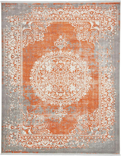 Unique Loom New Classical Collection Area Rug - Olwen (4'Round, Purple/ Gray)