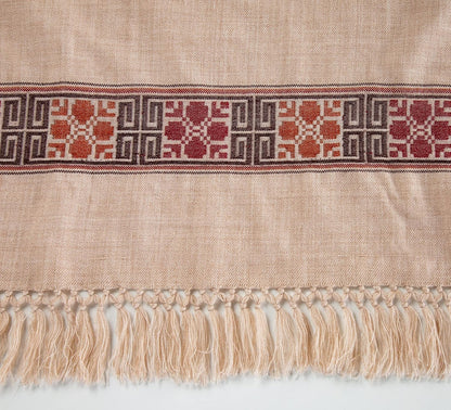 Meditation Shawl or Blanket, Vegan Wool Wrap, Oversize Scarf, Indian Blanket. Unisex