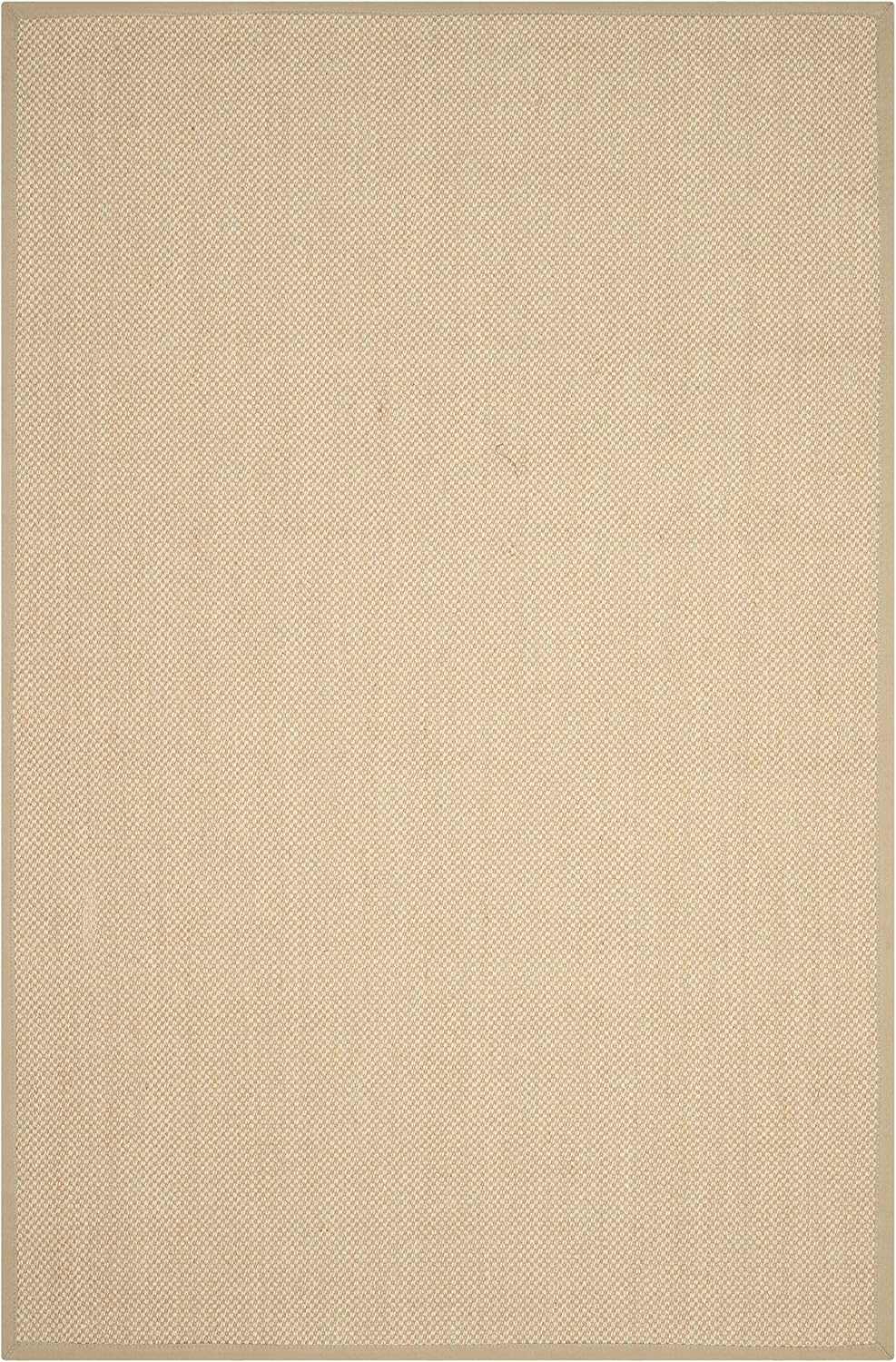 SAFAVIEH Area Rug 11x15 - Natural Fiber Collection - Large - Maize & Linen Color, Sisal, Woven Design with Border (NF141B) - Colors B