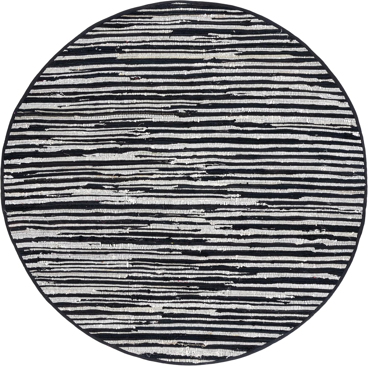 SAFAVIEH Area Rug 3x5 - Rag Rug Collection - Blue & Multi, Handmade Cotton, Boho Stripe Pattern, Ideal for Entryway, Living Room, Bedroom, Dining Space (RAR130B)