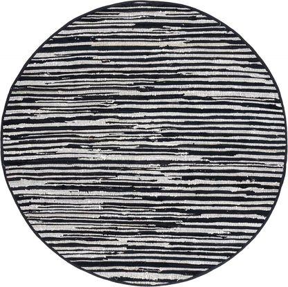 SAFAVIEH Area Rug 3x5 - Rag Rug Collection - Blue & Multi, Handmade Cotton, Boho Stripe Pattern, Ideal for Entryway, Living Room, Bedroom, Dining Space (RAR130B)