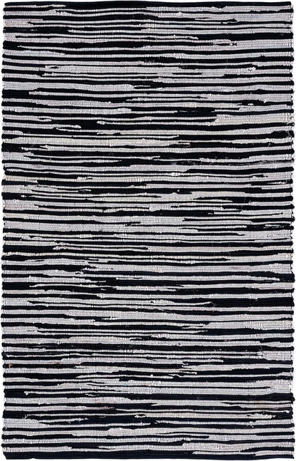 SAFAVIEH Area Rug 3x5 - Rag Rug Collection - Blue & Multi, Handmade Cotton, Boho Stripe Pattern, Ideal for Entryway, Living Room, Bedroom, Dining Space (RAR130B)