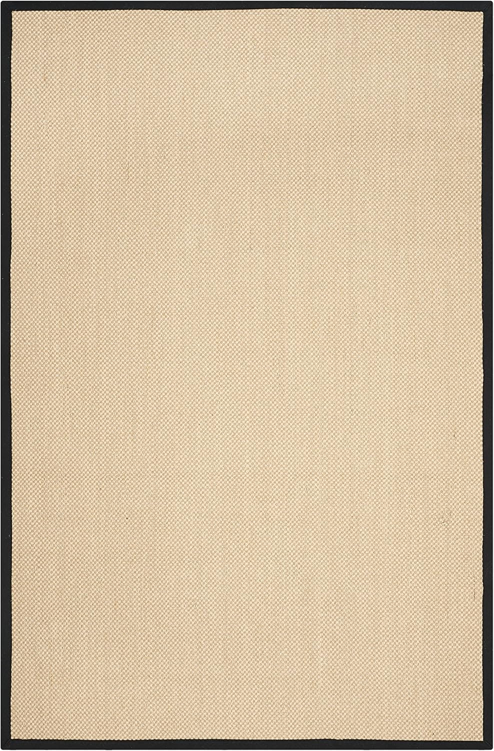 SAFAVIEH Area Rug 11x15 - Natural Fiber Collection - Large - Maize & Linen Color, Sisal, Woven Design with Border (NF141B) - Colors B