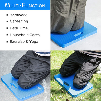 Dimple Thick Kneeling Pad | Garden Pad for Gardening | Kneeling Pad for Work | Garden & Bathtub Kneeler for Baby Bath | Kneeling Mat for Exercise & Yoga (XL) 17.8 x 11, Thickest 1-½"(2 Pack, Blue)