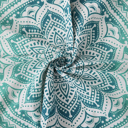 raajsee Indian Cotton Green Tapestry Mandala Wall Hangings- Tapestry For Bedroom - Indie Wall Tapestry Hippie Room Decor - Boho Small Tapestrys Aesthetic 30x40 Inches