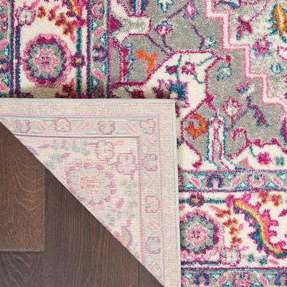Nourison Home Passion Teal Multicolor 9' x 12' Area Rug - Easy Clean, Non Shedding, Bed Room, Living Room, Dining Room, Kitchen (9' x 12')