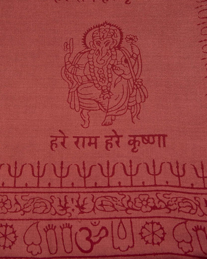 Yoga Scarf Meditation Shawl Large Wrap Hindu Prayer Stole OM Ganesha print